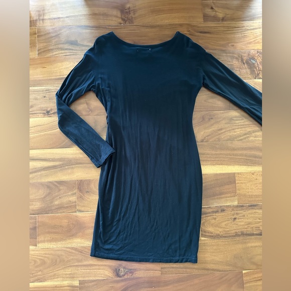Florencia Arias black long sleeve twist dress size M - Picture 2 of 4